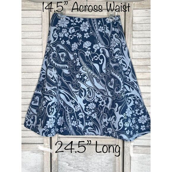 The Limited Skirt Blue Floral Size 4 - Picture 2 of 4